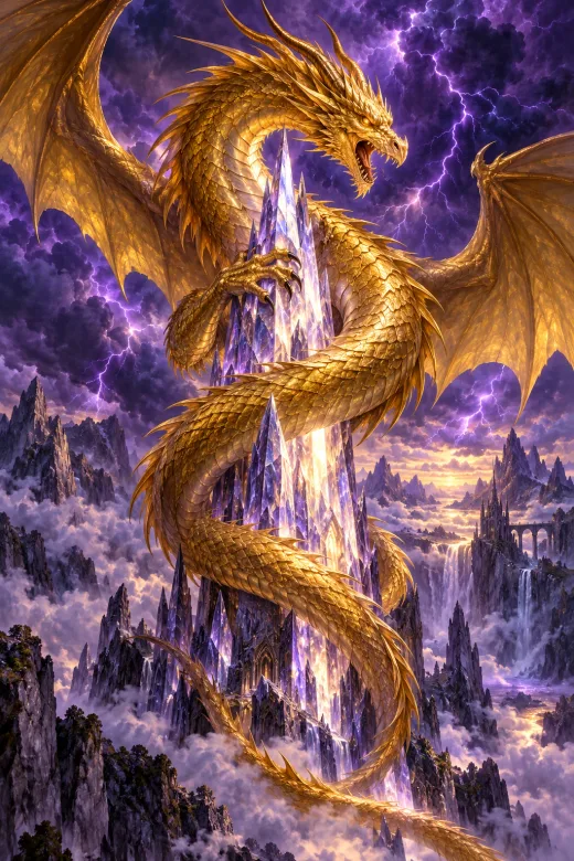 Original dragon artwork on a card frame