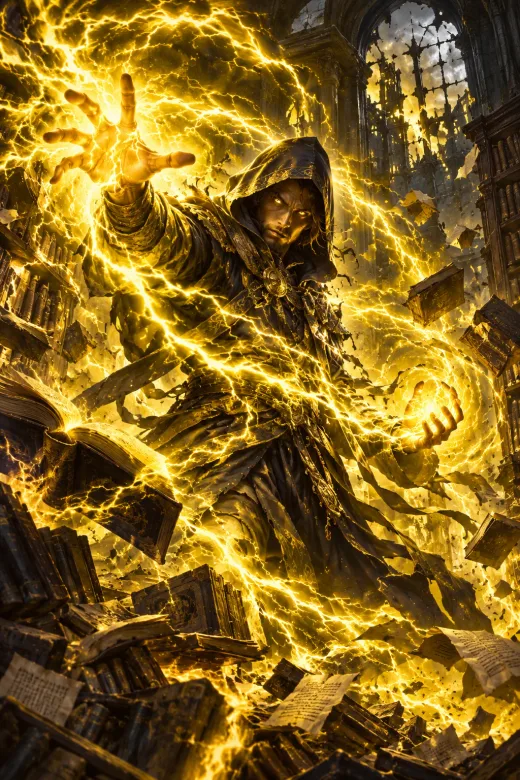 Original mage artwork on a card frame